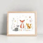 Charming Woodland Creatures Print