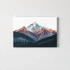 Stylized Mountain Range Canvas