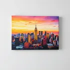 Vibrant City Skyline Canvas