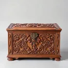 Beautifully Carved Wooden Chest