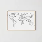 Classic World Map Art