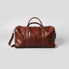 Glazed Leather Duffle Bag