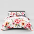 Watercolor Floral Quilt Set