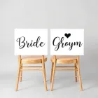 Bride and Groom Chair Signs