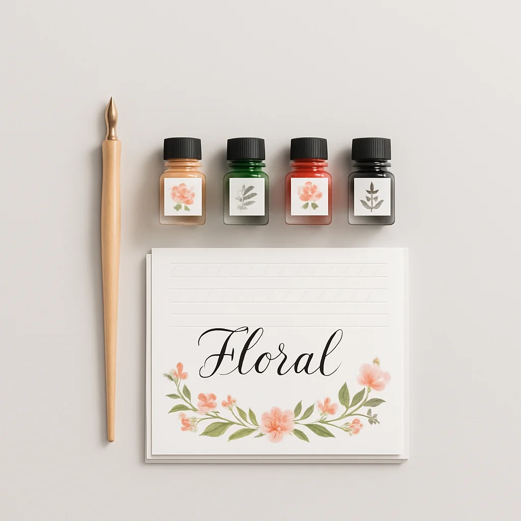 Floral Calligraphy Supplies Kit