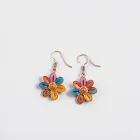 Colorful Enamel Flower Earrings