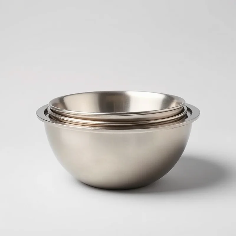 Crofton Studio Stainless Steel Bowl Set — Large
