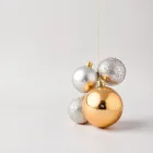 Gold and Silver Christmas Baubles