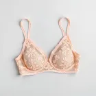 Embroidered Mesh Bra