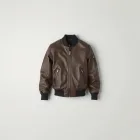 Faux Leather Bomber