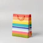 Rainbow Striped Gift Bags