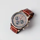 Genuine Leather Chronograph Watch