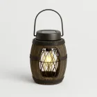 Rustic Barrel Solar Lantern