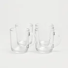 Set of 4 Glass Mugs
