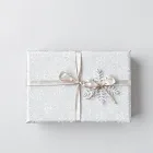 Elegant Silver Snowflakes Gift Wrap