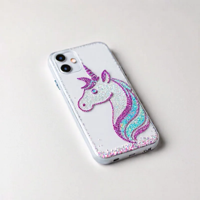 Glittery Unicorn Case for iPhone 11