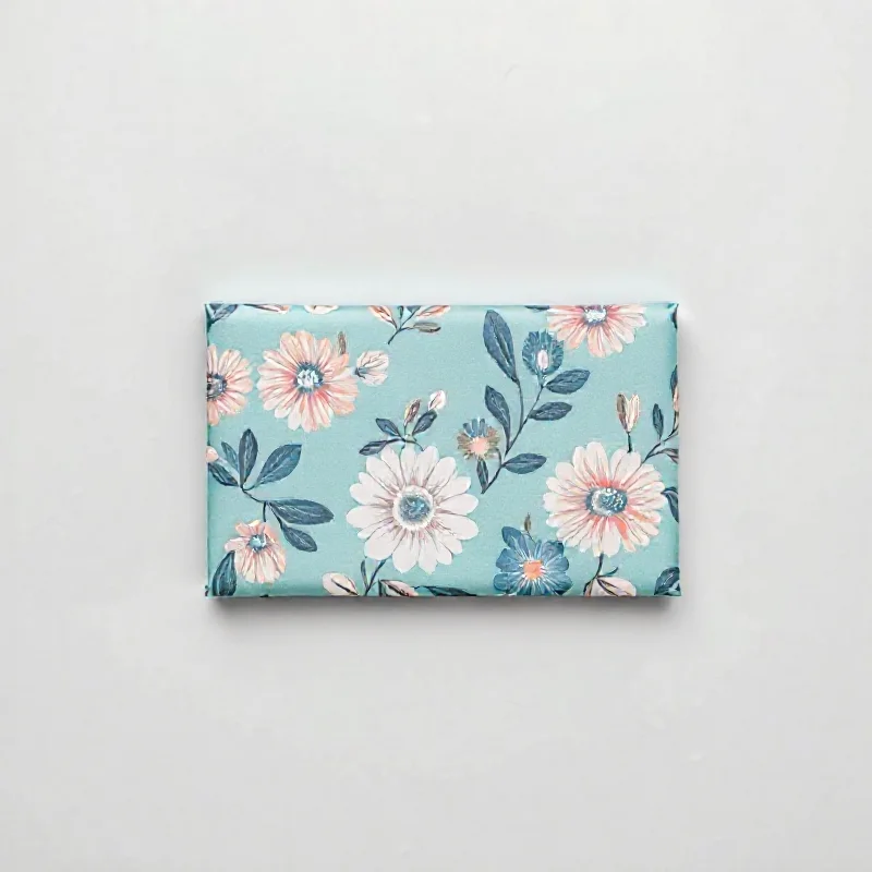 Teal Floral Wrap Paper