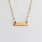 Gleaming Gold Bar Necklace