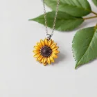 Sunflower Pendant Necklace