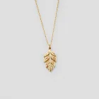 Golden Leaf Pendant Necklace