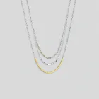 Silver And Gold Layered Necklace