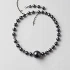 Sophisticated Black Pearl Necklace
