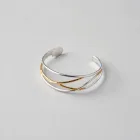 Sterling Silver and Gold Cuff Bracelet
