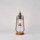 Vintage Iron and Wood Lamp