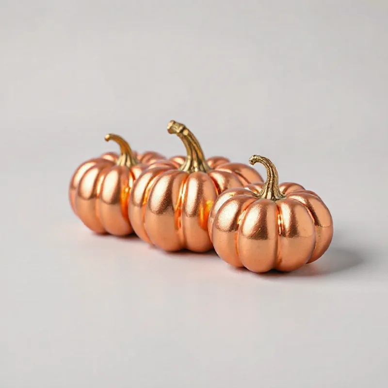 Metallic Pumpkin Trio