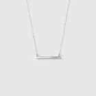 Minimalist Silver Bar Necklace