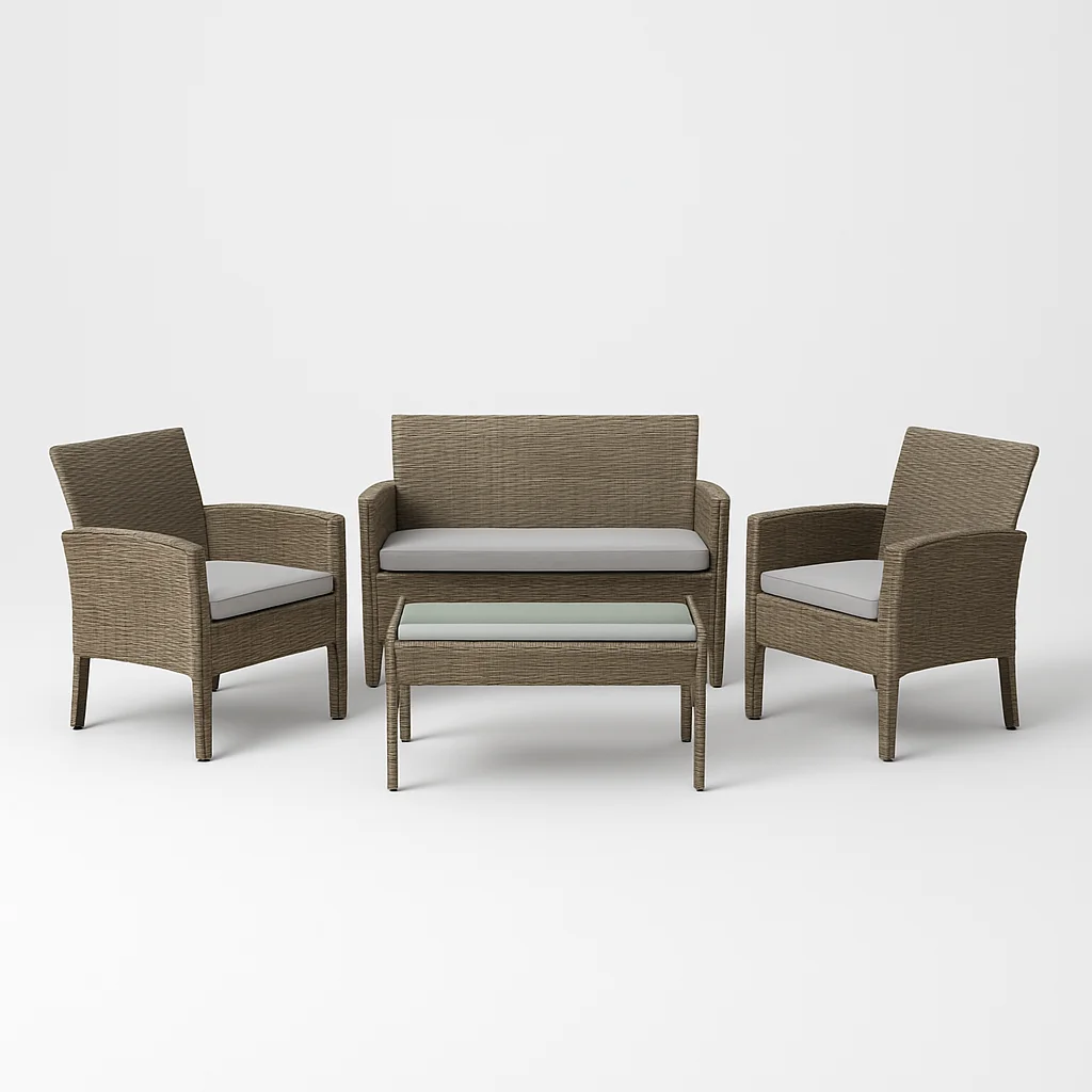 Rattan Patio Sofa Set