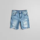 Ripped Denim Shorts