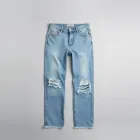 Raw Edge Distressed Jeans