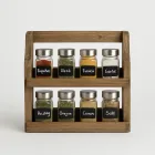 Rustic Spice Rack with Chalkboard Labels