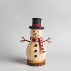 Rustic Wooden Snowman