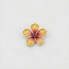 Enamel Flower Brooch