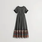 Statement Graphic Maxi Dress