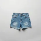 Patchwork Denim Shorts