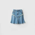 Layered Denim Skirt