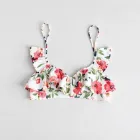 Floral Ruffle Swim Top