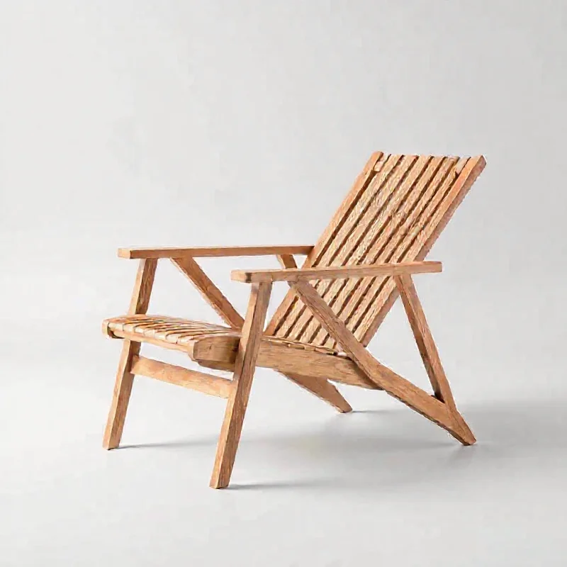Teak Reclining Lounge Chair