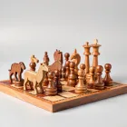 Wooden Animal Chess Set