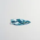 Tropical Waves Surf Stickers
