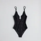 Plunge Neck Lace Bodysuit