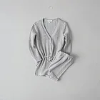 Ribbed V-Neck Loungewear Set