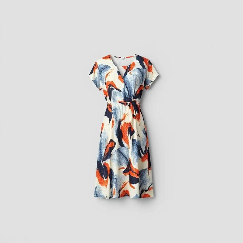 Unique Abstract Print Dress