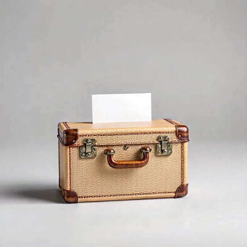 Vintage Suitcase Card Holder