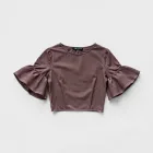 Women's Ruffled Sleeve Top