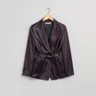 Women's Satin Belted Blazer