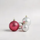 Glittery Christmas Ornaments Set